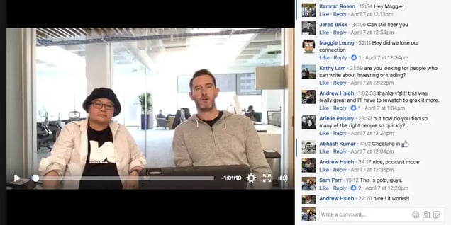 Screenshot from the AMA.